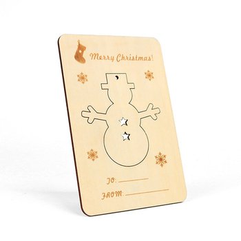 明信片-木製立體明信片-聖誕雪人節慶賀卡-可客製化印刷logo_0